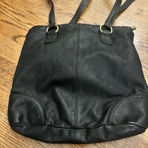 Giana Bernini Black Leather Shoulder Bag
